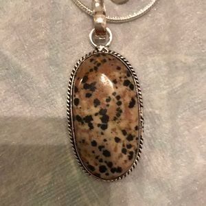 Dalmatian Jasper Pendant Necklace